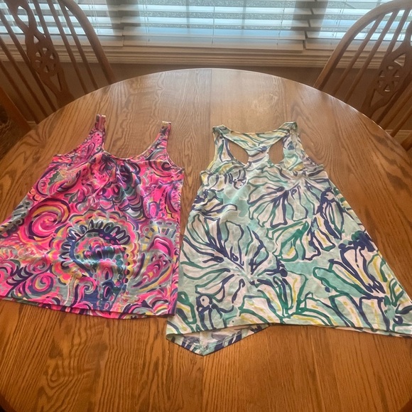Lilly Pulitzer Kinsey and Monterey Tank Top Lot XXS Pink Blue EUC - Picture 7 of 12